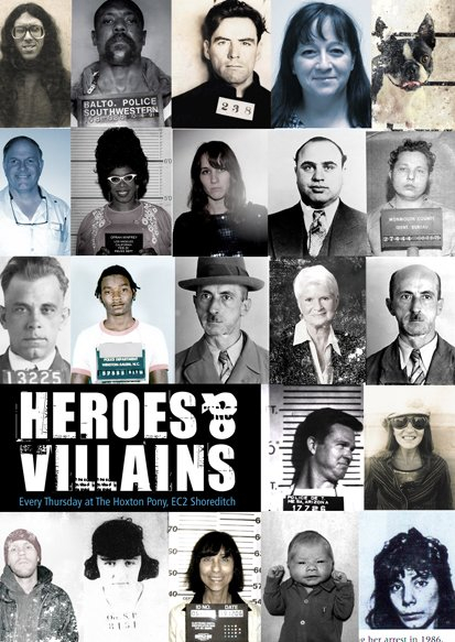Sandeman & Mr Dickie Pres... Heroes & Villains W. Matt Tolfrey, Droog - Flyer front