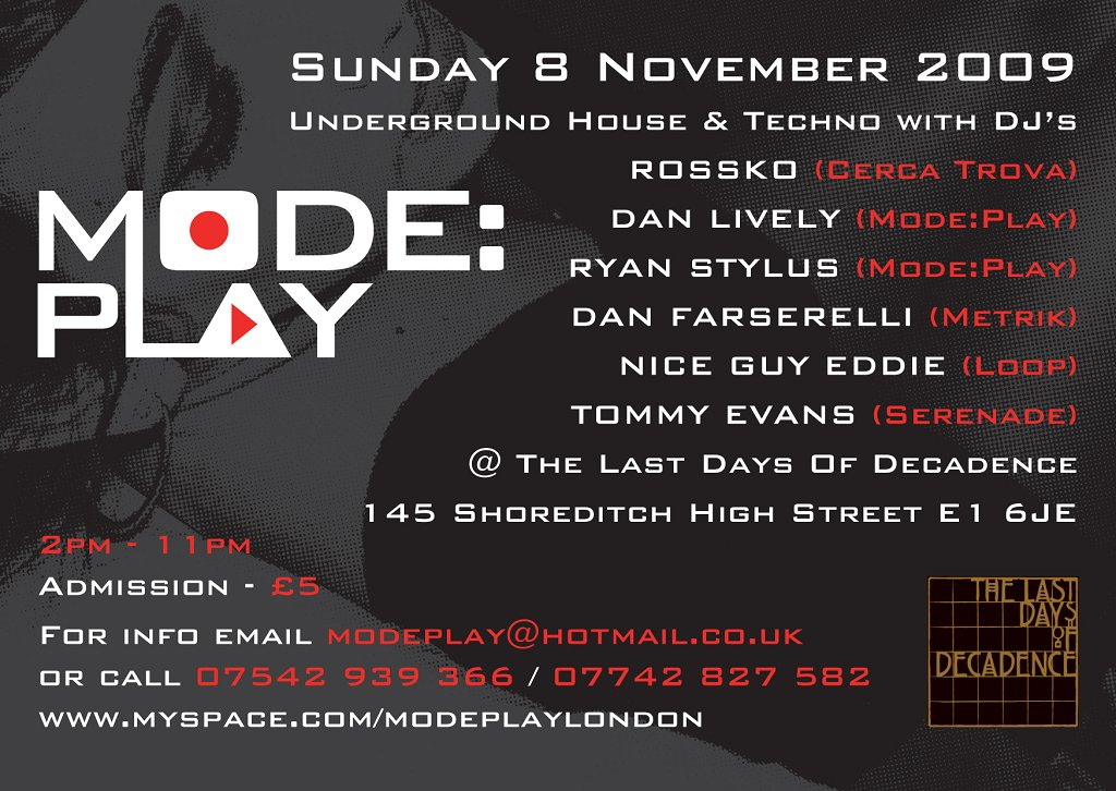 Mode:play - Flyer back