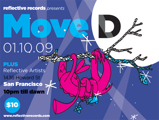 Reflective Records presents Move D - Flyer front