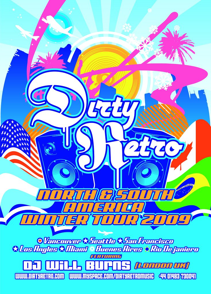 Dirty Retro Miami - Flyer front
