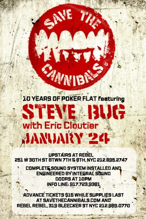 Made Event presents Save The Cannibals With Steve Bug - Flyer front