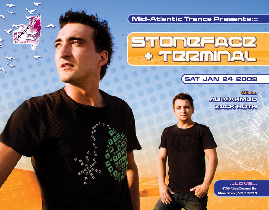 Stoneface & Terminal with Ali Mahmud + Zack Roth - Flyer front