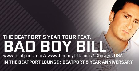The Beatport 5 Year Tour feat Bad Boy Bill - Flyer front