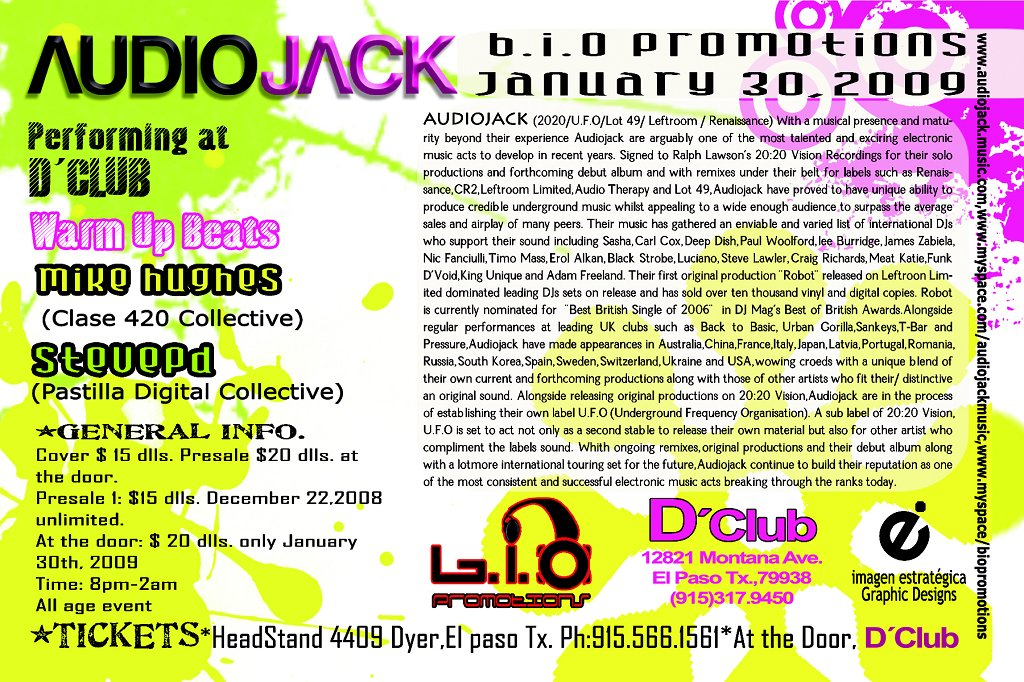 Audiojack - Flyer back
