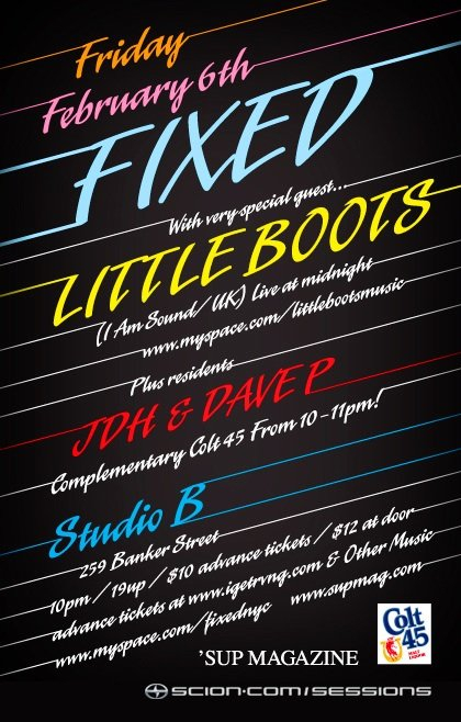 Fixed With Little Boots - Flyer front