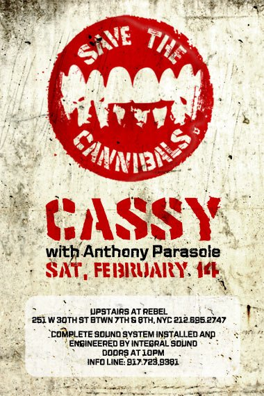 Made Event presents Save The Cannibals With Cassy - Flyer front