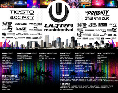 Ultra Music Festival - Day 1 - Flyer front
