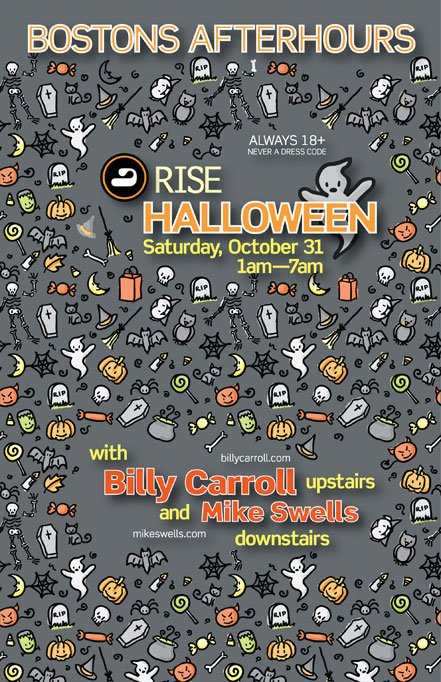 Halloween: Billy Carroll & Mike Swells - Flyer front