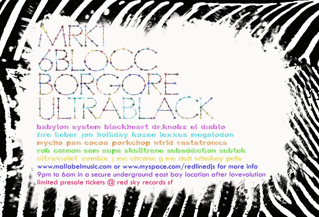 Ouch 2 - Lovevolution Dubstep Afterparty with Mrk1, 6blocc, Borgore, Ultrablack More - Flyer back
