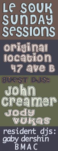 Sunday Sessions with John Creamer - Flyer front