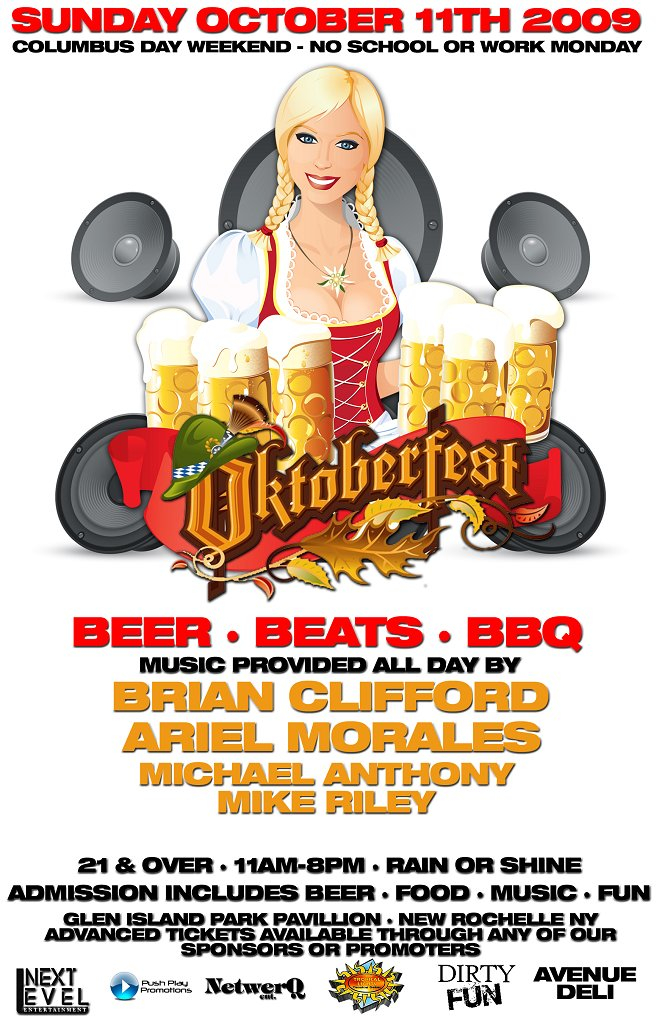 Oktoberfest 2009 - Beer- Beats - Bbq - Sunday October 11th - Flyer front