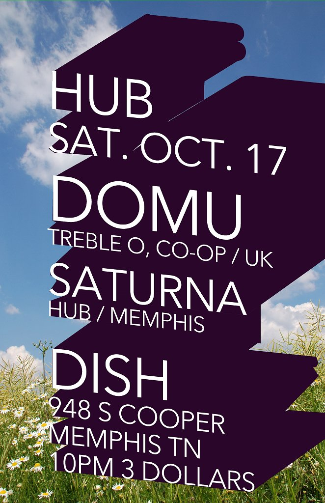 Hub with Special Guest Domu - Flyer front