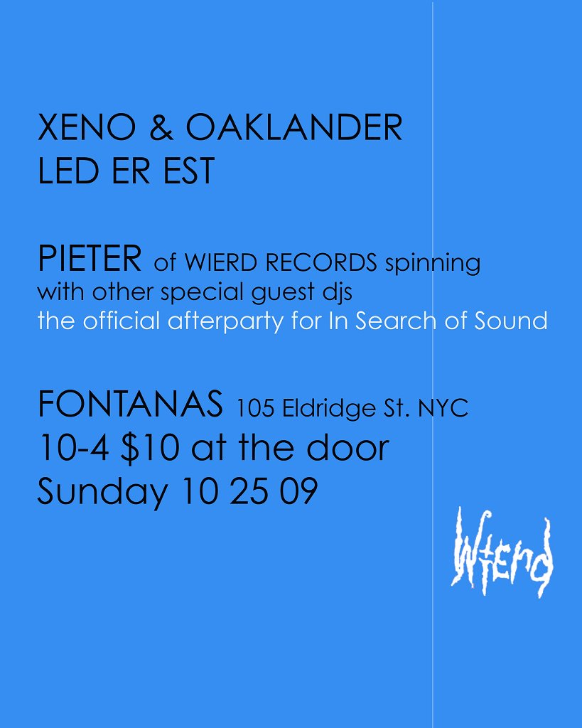 In Search Of Sound Film After Party Cmj - Flyer front