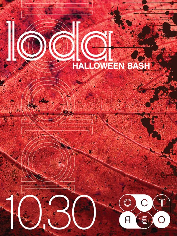 Loda Halloween Bash - J-Jay, Elm, and Much, Much More - Flyer front