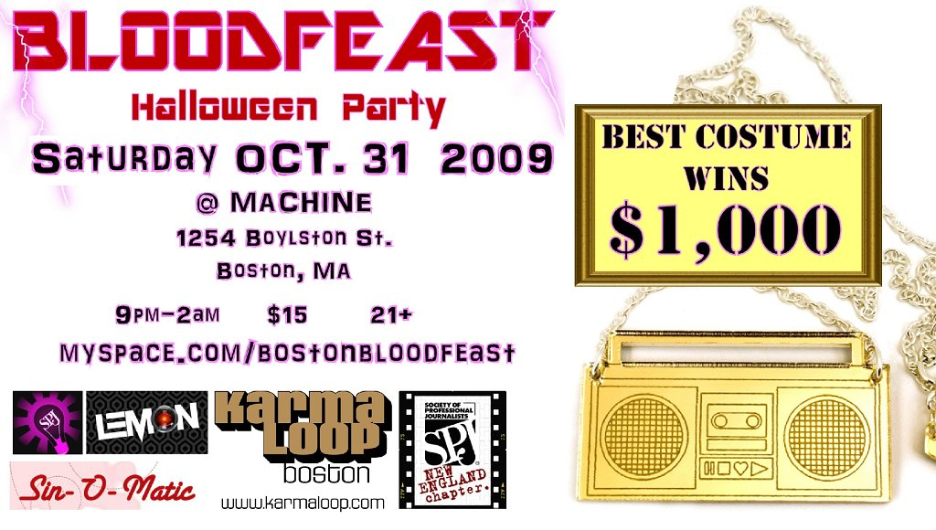 6th Annual Bloodfeast Halloween Party - Flyer back