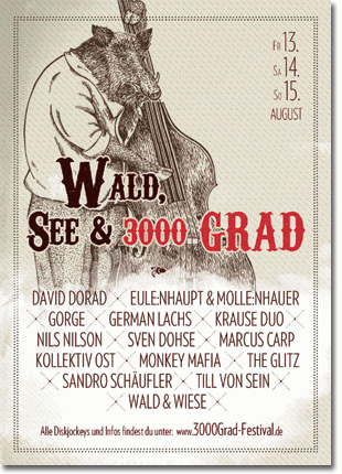 3000° Festival - Wald, See & 3000 Grad - Flyer front