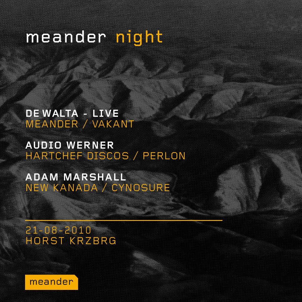 Meander Night - Flyer front