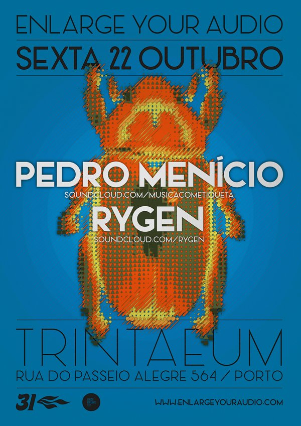 Enlarge Your Audio: Pedro Menício + Rygen - Flyer front