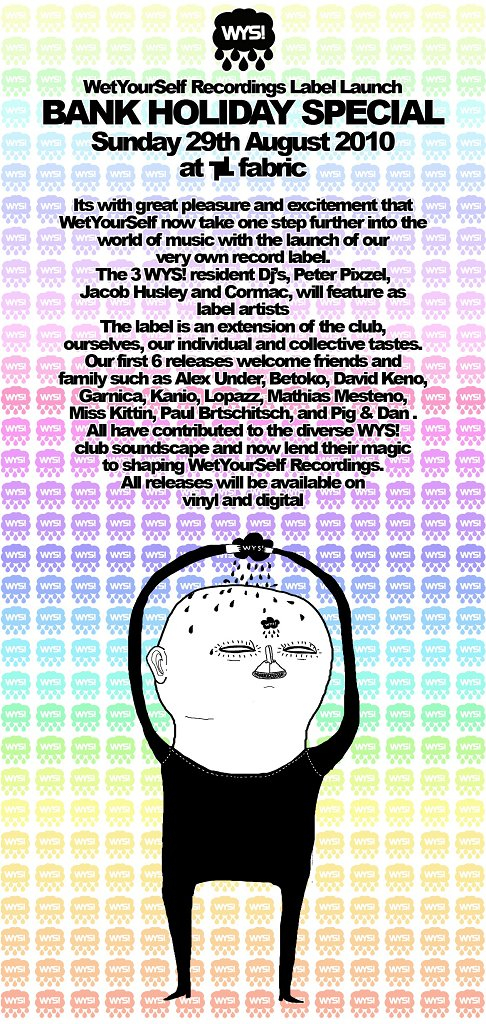 WetYourSelf Bank Holiday Special & Label Launch - Flyer back