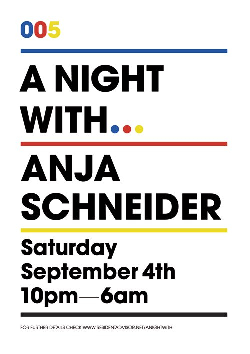 A Night With... Anja Schneider - Flyer front