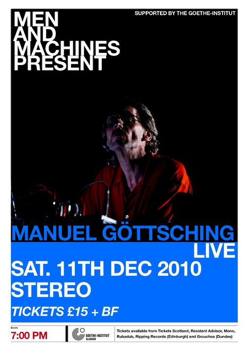 Manuel Gottsching At Men and Machines - Flyer front