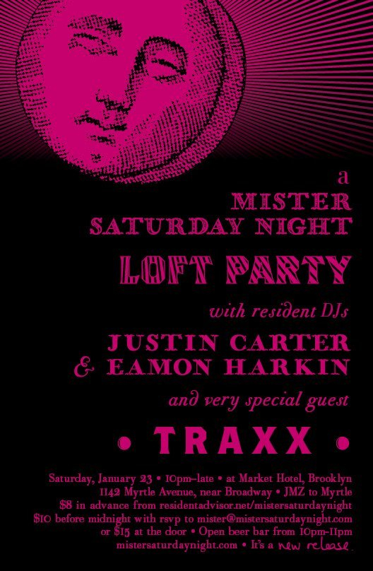Mister Saturday Night Loft Party with Traxx - Flyer back