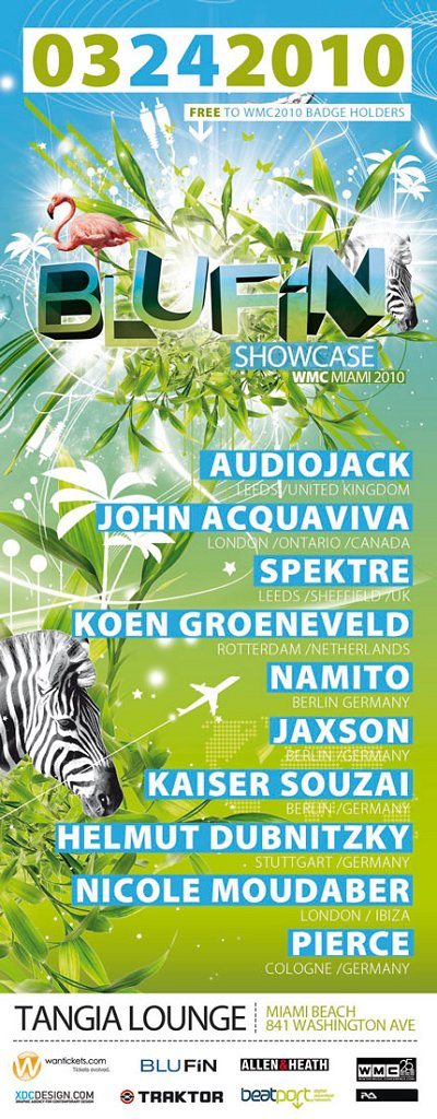 Blufin Showcase Wmc 2010 - Flyer front