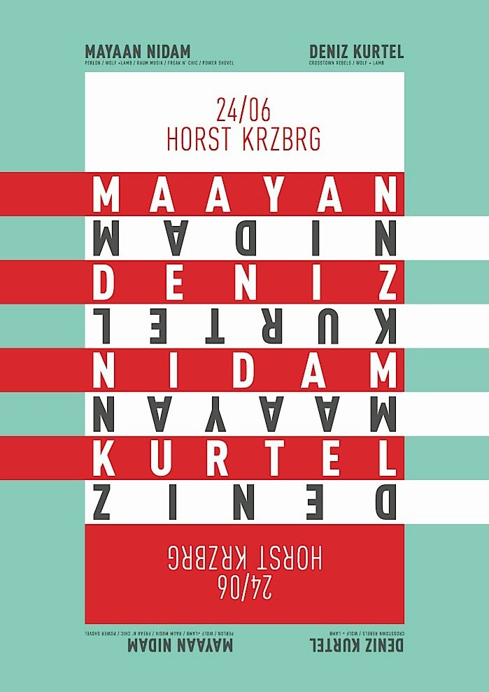 Maayan Deniz Nidam Kurtel Live with Katovl Menovsky & Paramida - Flyer front
