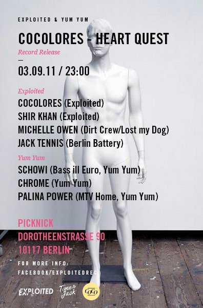 Exploited & Yum Yum Night (Cocolores Releaseparty) - Flyer front
