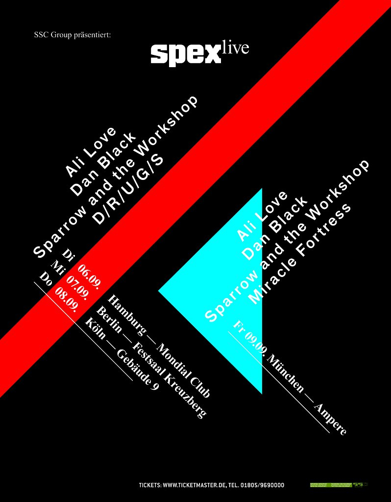 Spex Live Berlin - Flyer front