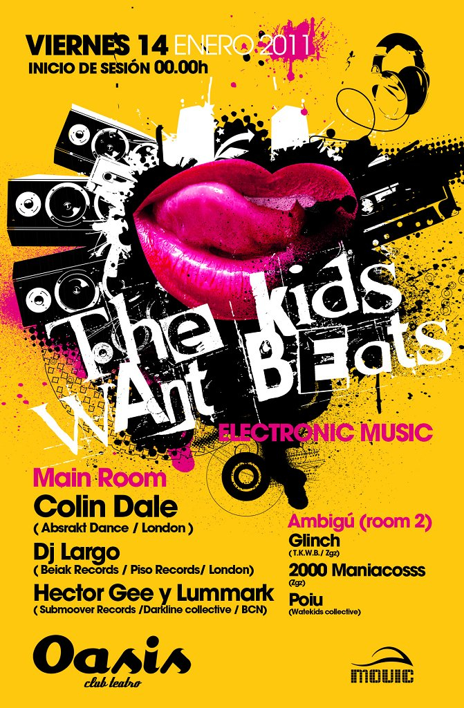 The Kids Want Beats - Flyer front