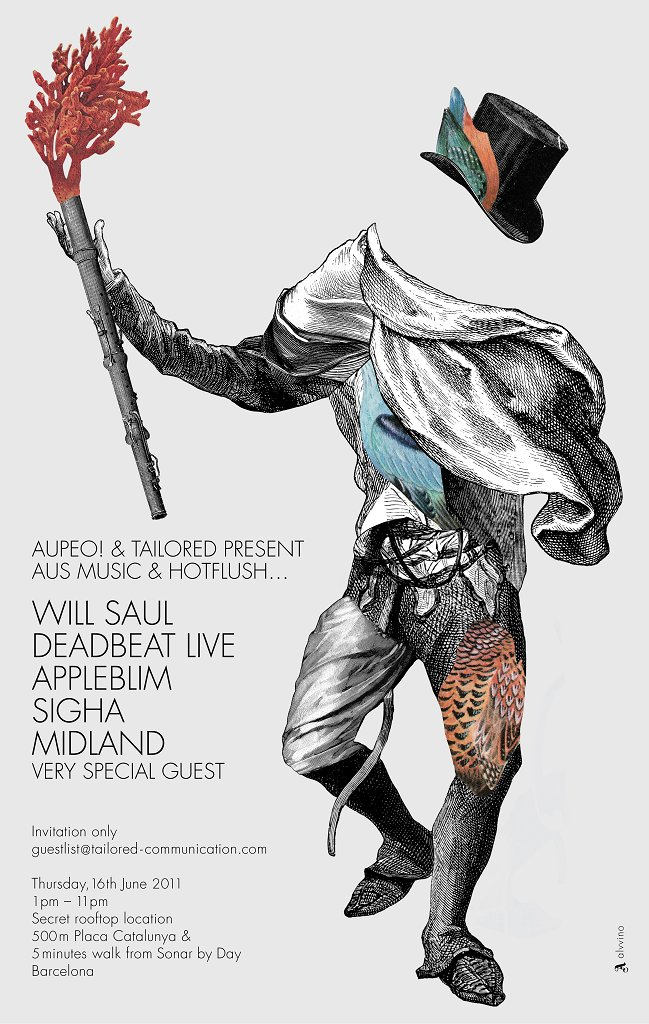 Aupeo! & Tailored present Aus Music and Hotflush Off-Sonar - Flyer front