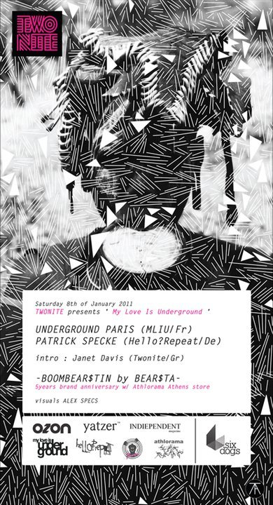 Twonite presents 'My Love Is Underground' - Flyer front