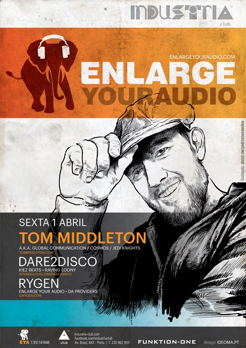 Enlarge Your Audio: Tom Middleton, Dare2disco, Rygen - Flyer front