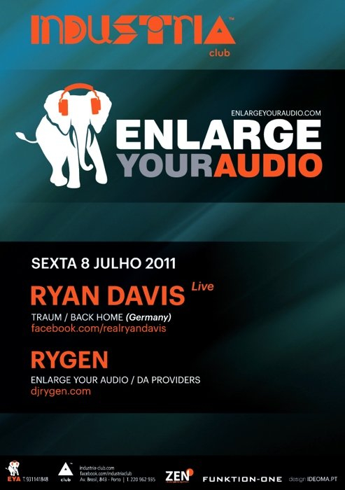 Enlarge Your Audio: Ryan Davis + Rygen - Flyer front