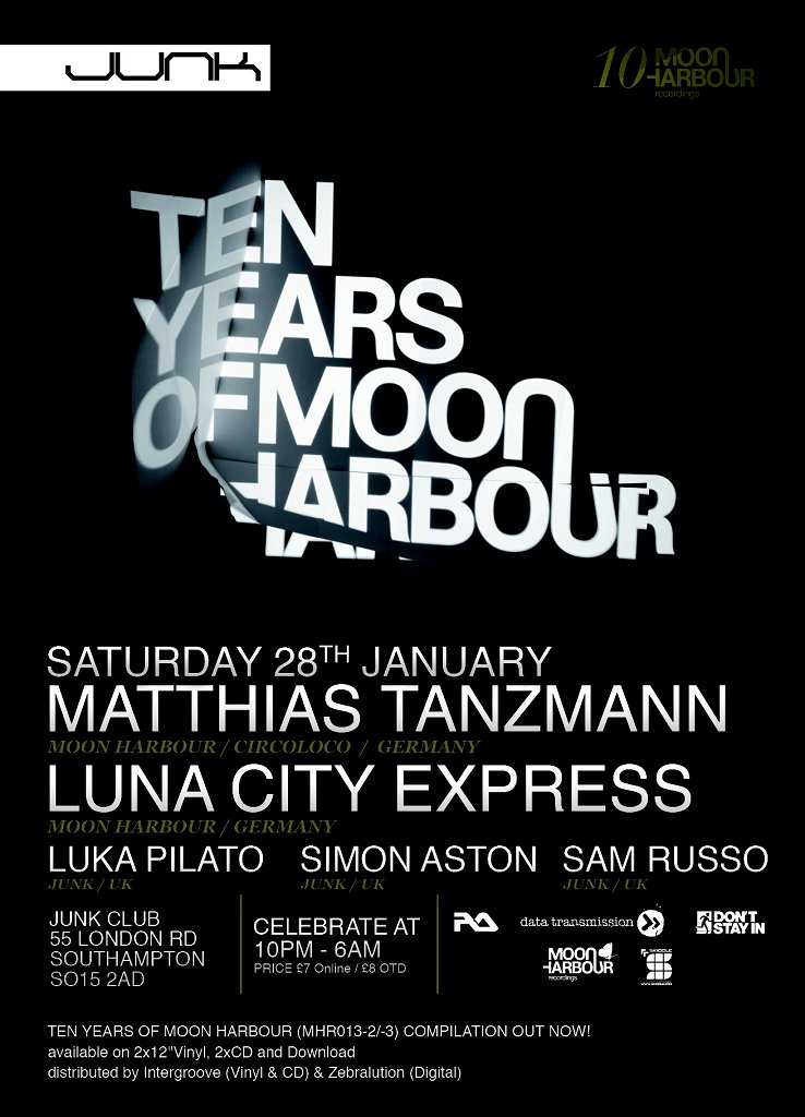 10 Years Of Moon Harbour Showcase - Flyer front