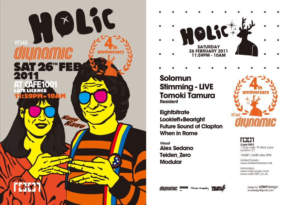 Holic: 4th Anniversary with Diynamic Music - Flyer front