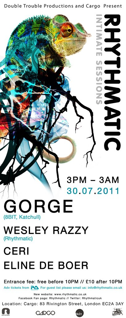 Rhythmatic Intimate Sessions with Gorge - Flyer front