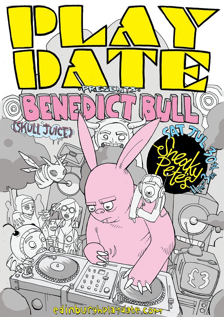 Playdate with Benedict Bull - Flyer front