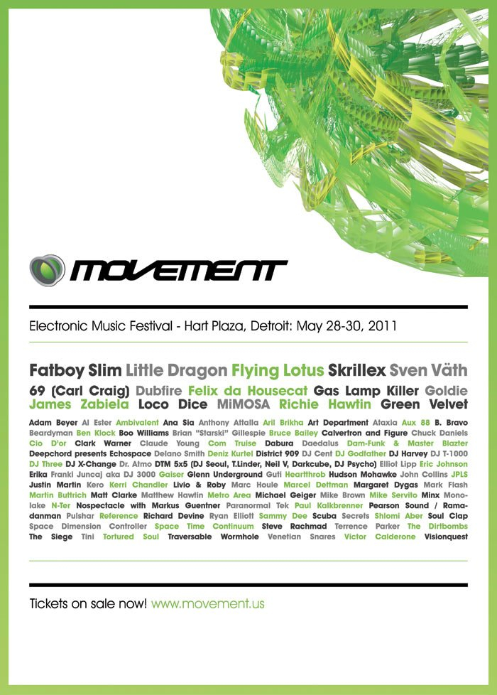 Movement Detroit 2011 - Day 1 - Flyer front