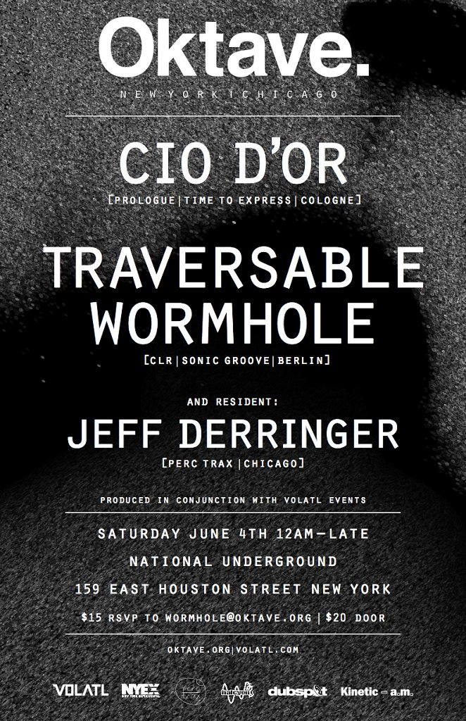 Oktave presents Cio D'Or & Traversable Wormhole - Flyer back
