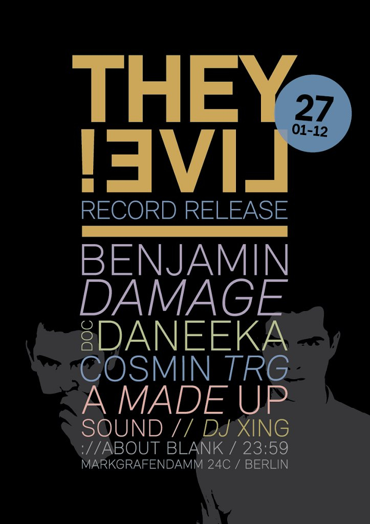 50weapons - They! Live Record Release - Flyer front