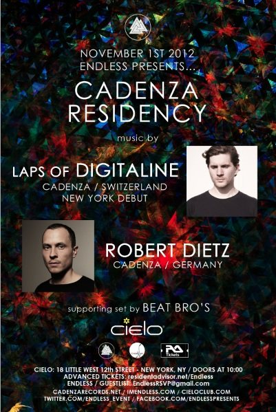Endless presents Cadenza Residency with Robert Dietz & Laps of Digitaline [Live] - Flyer back