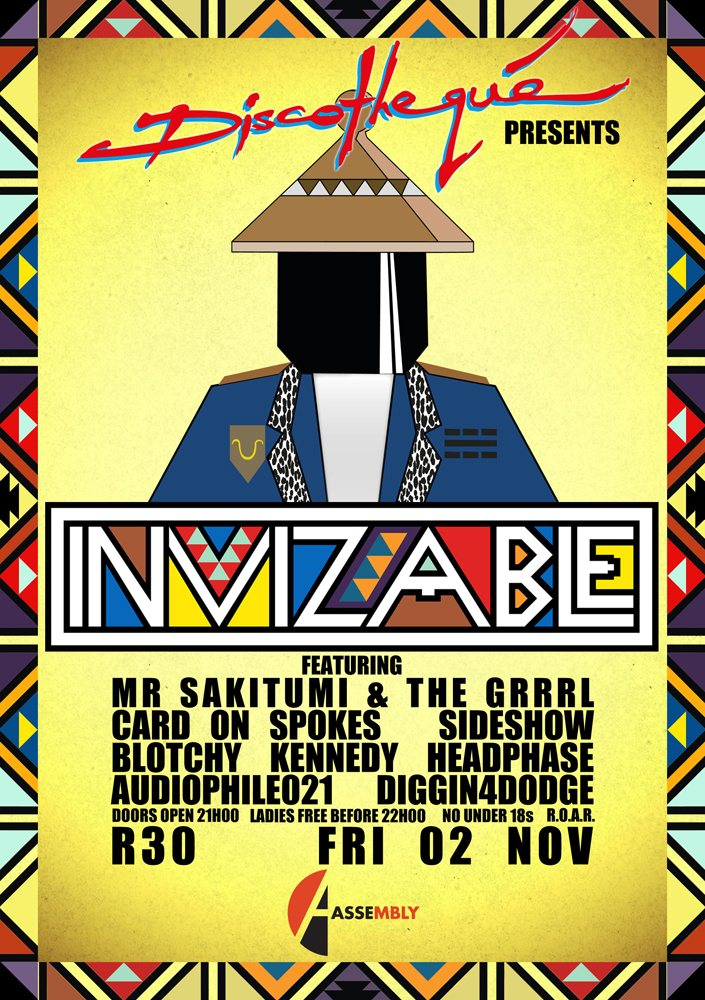 Discotheque presents: DJ Invizable & Friends - Flyer front