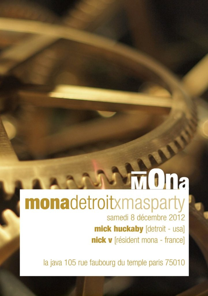Mona Detroit Xmas Party - Flyer front