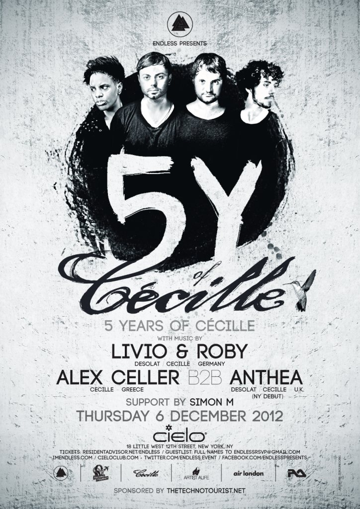 Endless presents Livio & Roby / Alex Celler b2b Anthea [Five Years of Cecille] - Flyer back