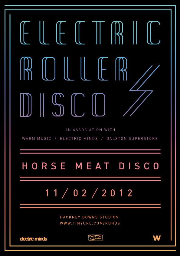 Electric Roller Disco with Horse Meat Disco & Floating Points - Flyer front