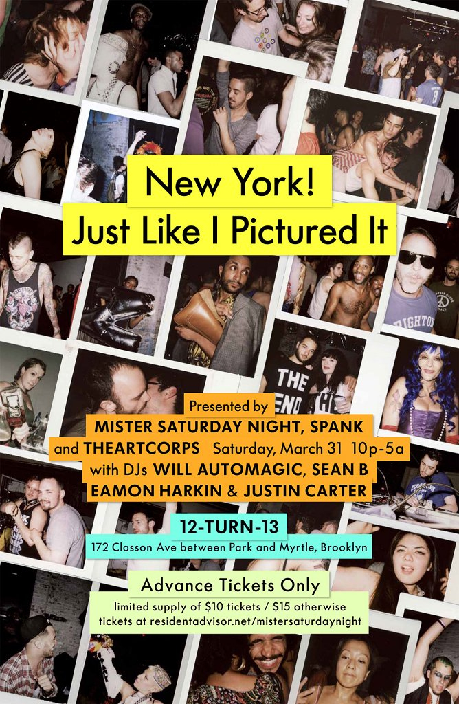 New York! Just Like I Pictured It: Mister Saturday Night and Spank - Flyer back