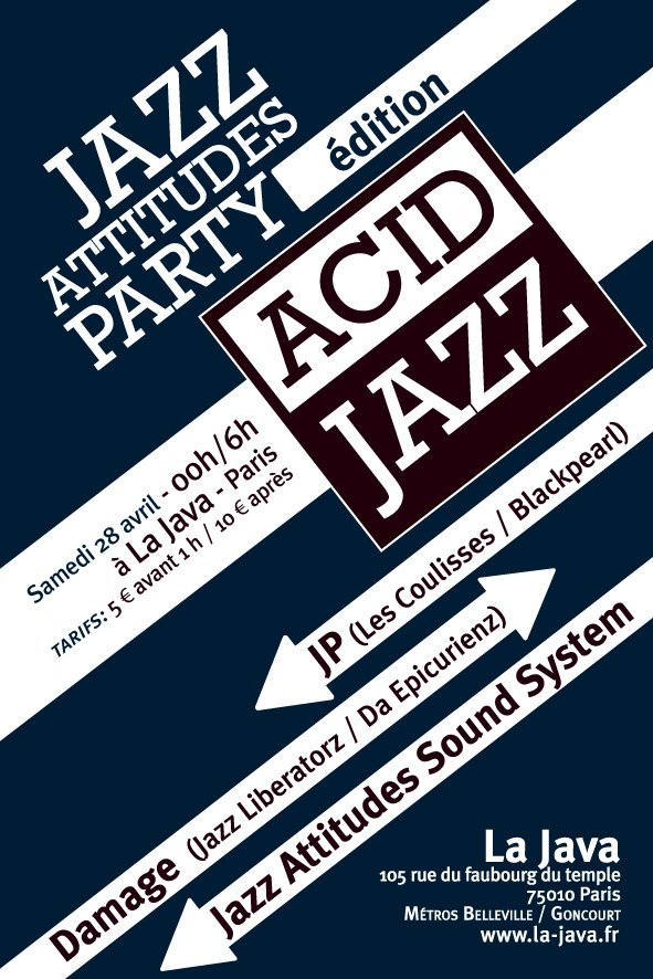 Jazz Attitudes Party - Edition Tribute To Acid Jazz - Flyer front