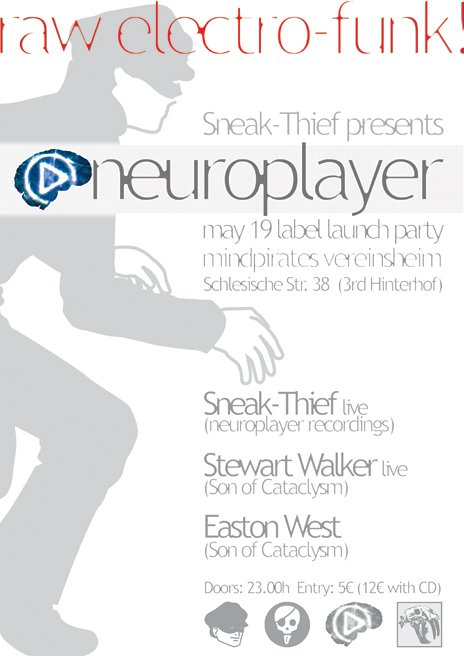 Neuroplayer Recordings Launch - Flyer front